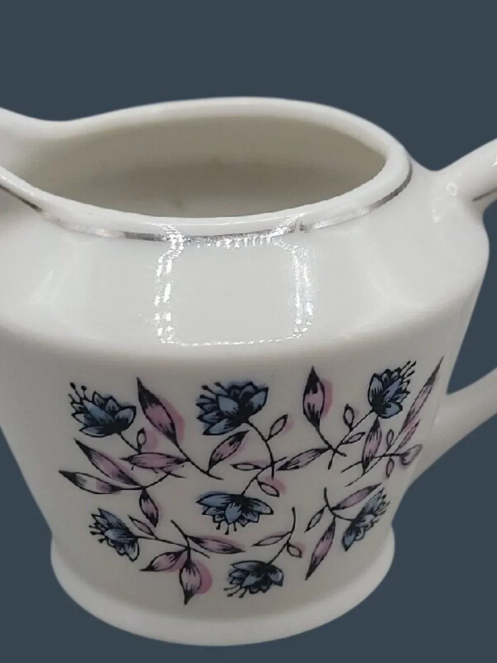 Vtg 1920s Chikaramachi Noritake Hand Painted Porcelain Floral Creamer Pitcher